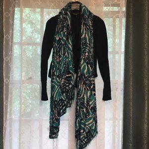 NWOT Lilly Pulitzer Blue Zebra Print Scarf